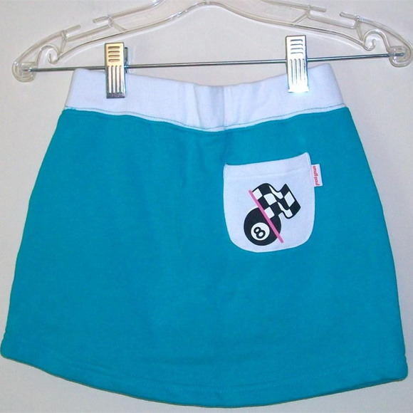 GIRLS SKIRTw/ SHORTS PAUL FRANK *NWT* Pants Youth GREEN - Picture 2 of 3
